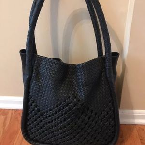Big Buddha Crochet  Black Handbag